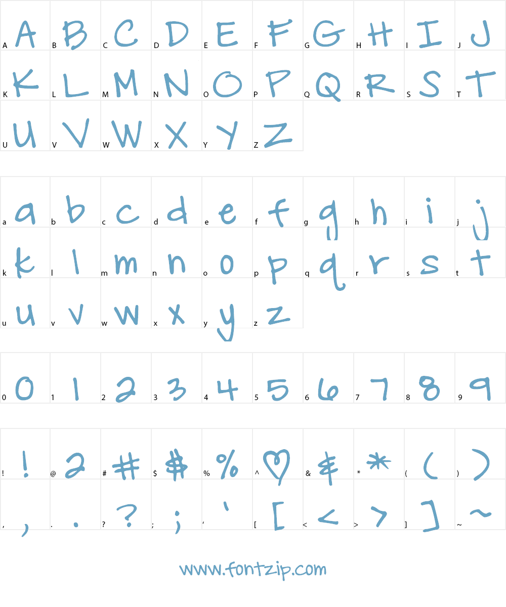 DJB Carly Sue Got Married Font Character